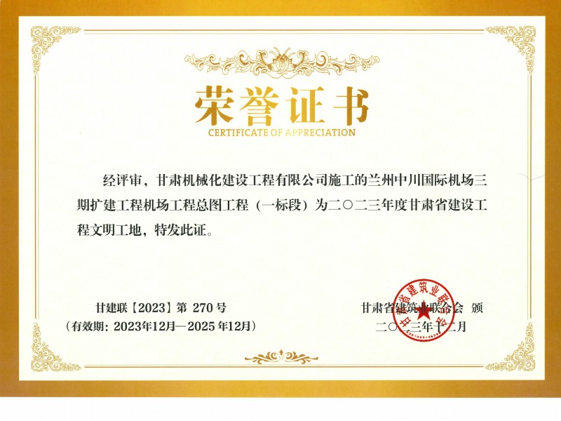 雙獎(jiǎng)加身載譽(yù)前行 我司獲評(píng)新疆輪臺(tái)機(jī)場項(xiàng)目優(yōu)質(zhì)合作企業(yè)